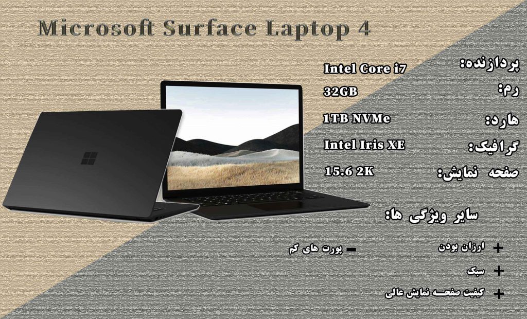 لپ تاپ Microsoft Surface Laptop 4 - مرکز خرید فرامال